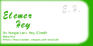 elemer hey business card